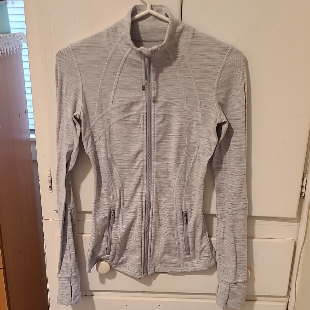 Lululemon Athletica Gray Utility Jacket with Stand-Up Collar